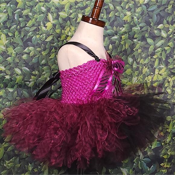 BLACK FRIDAY SALE Toddler Animal Print Tutu Dress & Hair Clip Sz.12 Mo. - 2T NWT - Picture 7 of 16